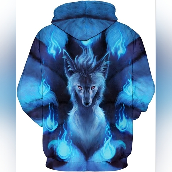 New Men's Graphic Drawstring Hoodie Sweater Multiple Sizes - Picture 3 of 5